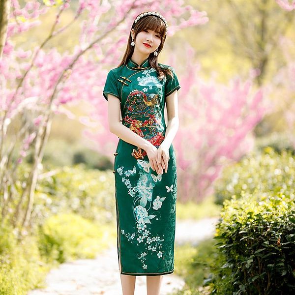 ethnic clothing female print flower&dragon cheongsam mandarin collar chinese dress gown summer qipao plus size 3xl 4xl long vestido, Red
ethnic clothing female print flower&dragon cheongsam mandarin collar chinese dress gown summer qipao plus size 3xl 4xl long vestido, Red