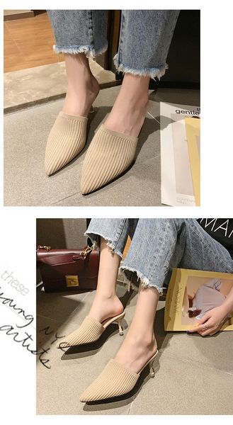 sandals summer korean version of non-slip baotou stiletto heels net celebrity flying woven outer wear and slippers women, Black
sandals summer korean version of non-slip baotou stiletto heels net celebrity flying woven outer wear and slippers women, Black