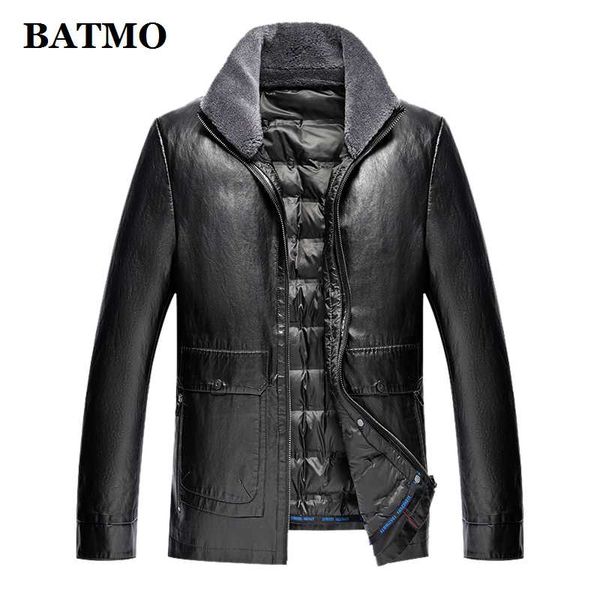 men's fur & faux batmo 2021 arrival winter ,fake leather 90% white duck down jackets men,warm thicked prakas,plus-size 2265, Black
men's fur & faux batmo 2021 arrival winter ,fake leather 90% white duck down jackets men,warm thicked prakas,plus-size 2265, Black