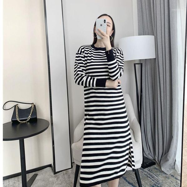 casual dresses women long sleeve office lady striped straight side-slit simple elegant fashion high elasticity all-match soft chic, Black;gray
casual dresses women long sleeve office lady striped straight side-slit simple elegant fashion high elasticity all-match soft chic, Black;gray
