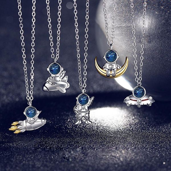 pendant necklaces 1 pair cartoon cute astronaut couple necklace men clavicle chain commemorate women matching girlfriend valentine's da, Silver
pendant necklaces 1 pair cartoon cute astronaut couple necklace men clavicle chain commemorate women matching girlfriend valentine's da, Silver