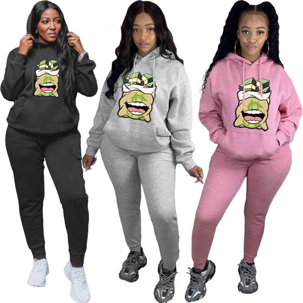 women's two piece pants women 2 set tracksuit cartoon print hoodies+pants bodycon sportwear womens sport suit hooded sweatshirt female, White
women's two piece pants women 2 set tracksuit cartoon print hoodies+pants bodycon sportwear womens sport suit hooded sweatshirt female, White