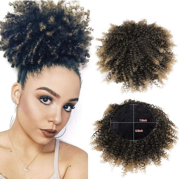 afro puff ponytail drawstring human short kinky curly ombre honey blond pineapple ponytails donut chignon hairpieces 120g wrap updo hair ext, Black
afro puff ponytail drawstring human short kinky curly ombre honey blond pineapple ponytails donut chignon hairpieces 120g wrap updo hair ext, Black