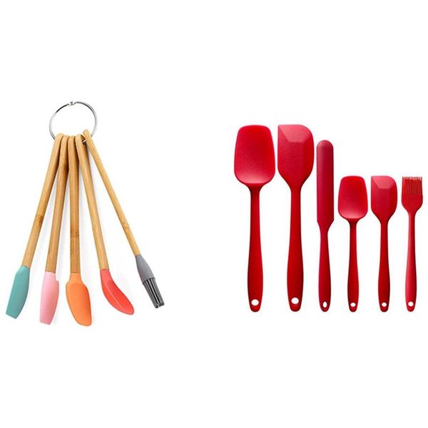 6pcs cooking tools set non-stick spoon spatula & 5x silicone baking spatulas with bamboo handles pastry
6pcs cooking tools set non-stick spoon spatula & 5x silicone baking spatulas with bamboo handles pastry