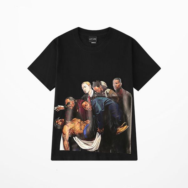 hip hop manga short male shirt summer 100% cotton rapper trend loose of large size couple streetwear, White;black
hip hop manga short male shirt summer 100% cotton rapper trend loose of large size couple streetwear, White;black