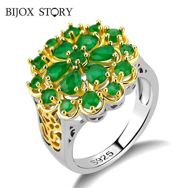 cluster rings bijox story fashion 925 silver jewellery ring with emerald gemstones flower shape for women wedding party gifts wholesale, Golden;silver
cluster rings bijox story fashion 925 silver jewellery ring with emerald gemstones flower shape for women wedding party gifts wholesale, Golden;silver