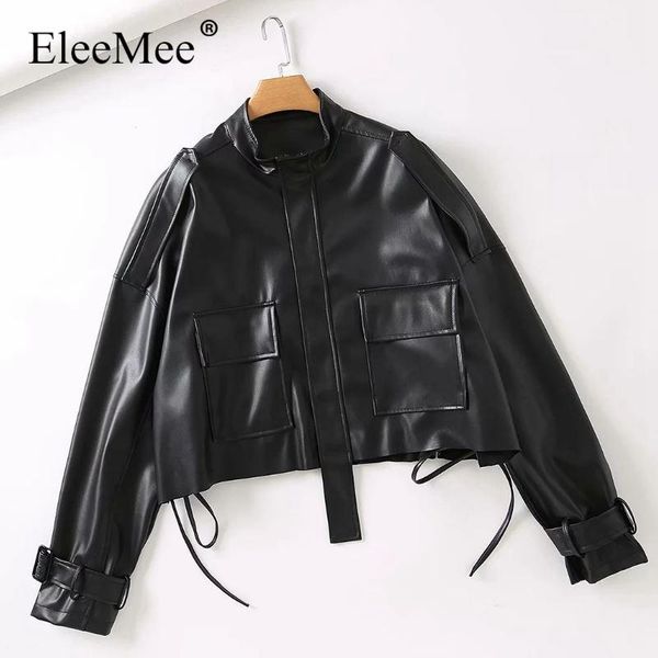 women's leather & faux eleemee short jacket for women 2021 autumn fashion pocket loose all-match pu black coat motor biker size s-m
women's leather & faux eleemee short jacket for women 2021 autumn fashion pocket loose all-match pu black coat motor biker size s-m