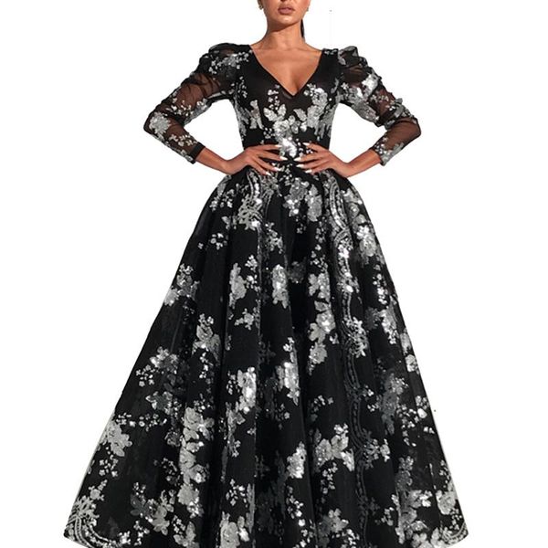 casual dresses women sequined dress maxi fashion female v neck long sleeve large hem mesh party stage evening elegant 2021, Black;gray
casual dresses women sequined dress maxi fashion female v neck long sleeve large hem mesh party stage evening elegant 2021, Black;gray
