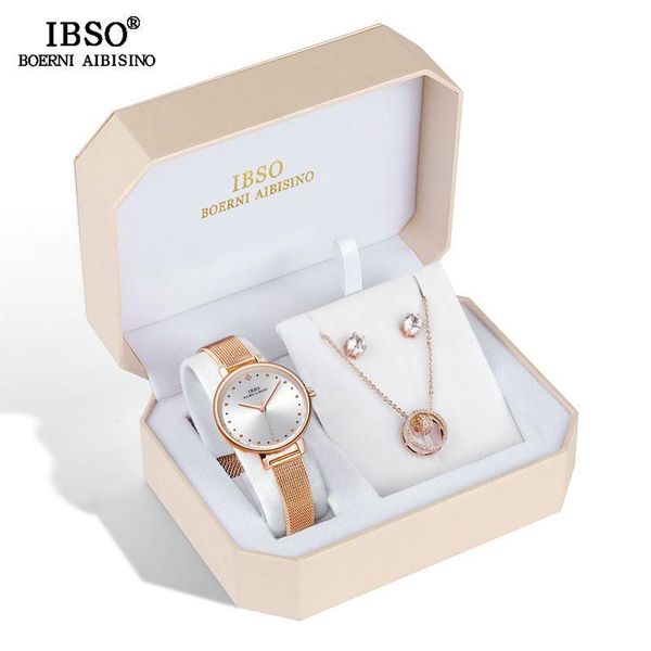 wristwatches ibso brand women rose gold watch earring necklace set female jewelry fashion creative crystal quartz lady's gift, Slivery;brown
wristwatches ibso brand women rose gold watch earring necklace set female jewelry fashion creative crystal quartz lady's gift, Slivery;brown