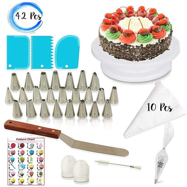 baking & pastry tools 42pcs cake decorating kit piping nozzle tips set scrapers spatula icing bag diy cupcaketurntable decor
baking & pastry tools 42pcs cake decorating kit piping nozzle tips set scrapers spatula icing bag diy cupcaketurntable decor