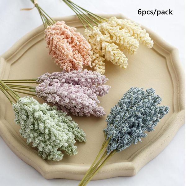 6pcs/pack fake flower bouquet artificial wheat grain mini silk home decoration wedding arrangement decorative flowers & wreaths
6pcs/pack fake flower bouquet artificial wheat grain mini silk home decoration wedding arrangement decorative flowers & wreaths