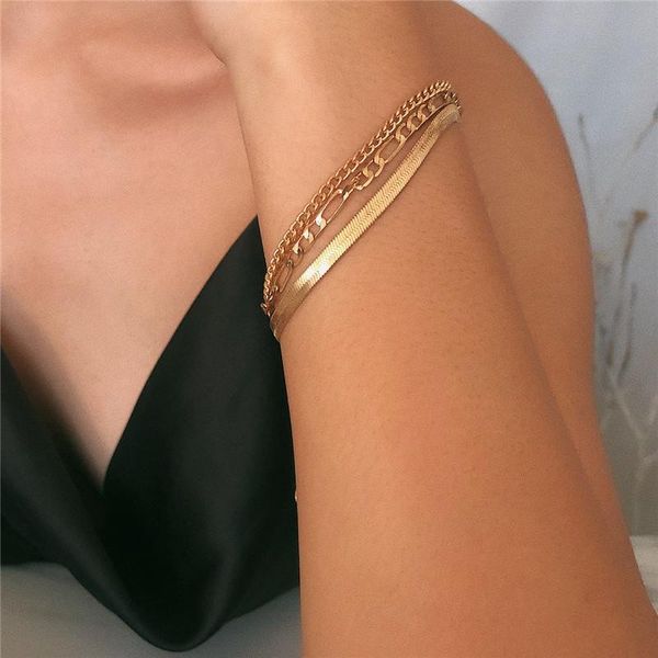 link, chain fashion gold color curb bracelets for women chunky snake cuban link bracelet set punk hiphop jewelry, Black
link, chain fashion gold color curb bracelets for women chunky snake cuban link bracelet set punk hiphop jewelry, Black