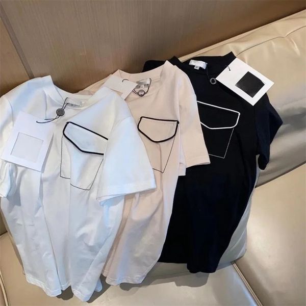women's t-shirt short sleeve blouse black cotton casual match slim girl women with letter t-shirts trend, White
women's t-shirt short sleeve blouse black cotton casual match slim girl women with letter t-shirts trend, White