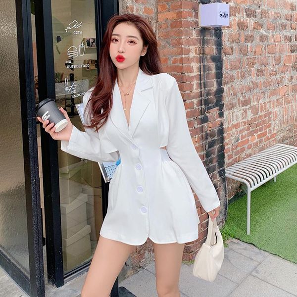 women's suits & blazers suit dress autumn 2021 korean fashion temperament goddess skirt design sense hollow female, White;black
women's suits & blazers suit dress autumn 2021 korean fashion temperament goddess skirt design sense hollow female, White;black