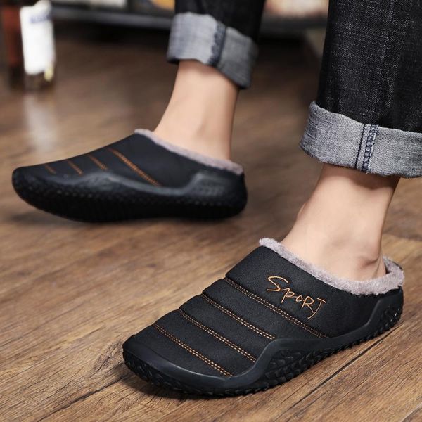 slippers winter warm men suede gingham short plush indoor shoes for male non slip cozy waterproof fur home big size 48, Black
slippers winter warm men suede gingham short plush indoor shoes for male non slip cozy waterproof fur home big size 48, Black