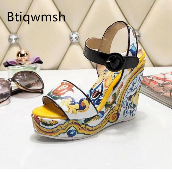 yellow wedges platform sandals women open toe mixed color flower high heel shoes woman wedding, Black
yellow wedges platform sandals women open toe mixed color flower high heel shoes woman wedding, Black