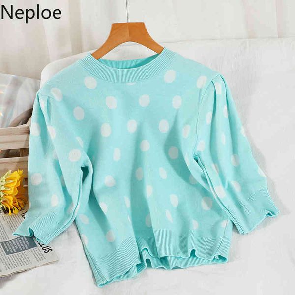 neploe women clothes polka dot pullover loose knit sweater korean casual o neck student all match cropped sueter mujer 210422, White;black
neploe women clothes polka dot pullover loose knit sweater korean casual o neck student all match cropped sueter mujer 210422, White;black