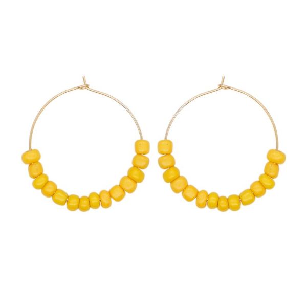 hoop & huggie go2boho yellow beaded ear ring gold color stainless steel round hoops earrings for women simple glass beads earring jewelry, Golden;silver
hoop & huggie go2boho yellow beaded ear ring gold color stainless steel round hoops earrings for women simple glass beads earring jewelry, Golden;silver