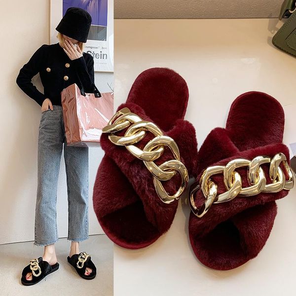 slippers winter furry slides for women fluffy flip flops designer chain faux fur casual fashion shoes open toe indoor, Black
slippers winter furry slides for women fluffy flip flops designer chain faux fur casual fashion shoes open toe indoor, Black