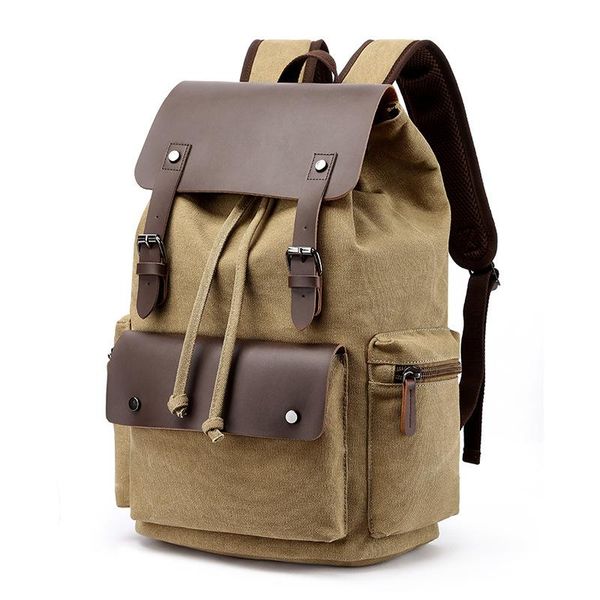 backpack canvas backpacks men drawstring large capacity men's travel rucksack college student school bag lapbook 
backpack canvas backpacks men drawstring large capacity men's travel rucksack college student school bag lapbook