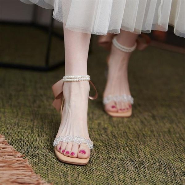 sandals 2021 women transparent square high heel pvc string bead ribbon lace up genuine leather female shoes size 34-39, Black
sandals 2021 women transparent square high heel pvc string bead ribbon lace up genuine leather female shoes size 34-39, Black