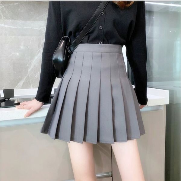 women high waist pleated skirt female fashion mini dance skirt side button high waist school skirts cosplay costumes 210412, Black
women high waist pleated skirt female fashion mini dance skirt side button high waist school skirts cosplay costumes 210412, Black