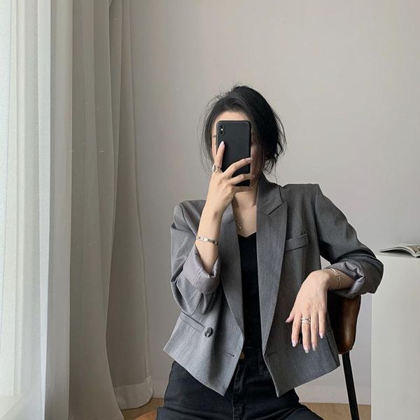 women's wool & blends -5xl fat sister mm design sense coat 2021 autumn large short small suit 80141, Black
women's wool & blends -5xl fat sister mm design sense coat 2021 autumn large short small suit 80141, Black