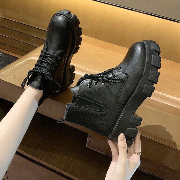 women shoes fashion leather handmade ladies ankle boots leisure round toe autumn winter c812, Black
women shoes fashion leather handmade ladies ankle boots leisure round toe autumn winter c812, Black