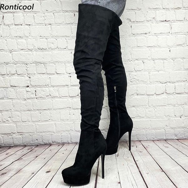 boots ronticool handmade women winter platform thigh side zipper stiletto heels round toe elegant black dress shoes us size 5-20
boots ronticool handmade women winter platform thigh side zipper stiletto heels round toe elegant black dress shoes us size 5-20
