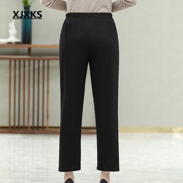 women's pants & capris xjxks 2021 autumn women nine-point loose plus size elastic waist high solid color all-match, Black;white
women's pants & capris xjxks 2021 autumn women nine-point loose plus size elastic waist high solid color all-match, Black;white
