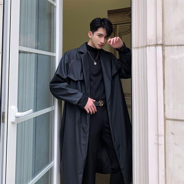 men's trench coats men leather coat male women vintage fashion streetwear hip hop punk gothic long loose windbreaker jacket overcoat, Tan;black
men's trench coats men leather coat male women vintage fashion streetwear hip hop punk gothic long loose windbreaker jacket overcoat, Tan;black