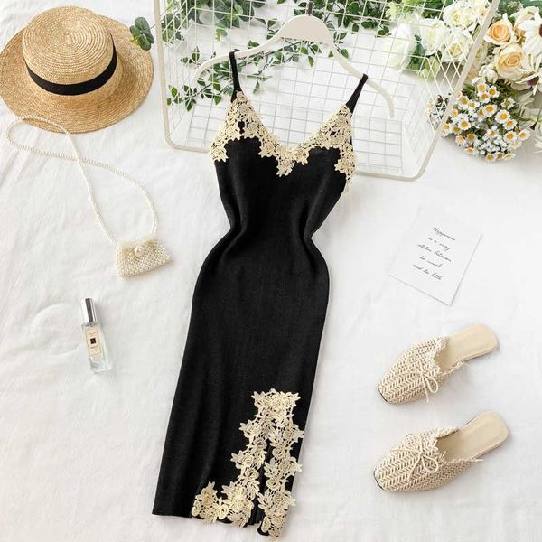 casual dresses french trick split small black dress hepburn 2021 lace v-neck waist sling, Black;gray
casual dresses french trick split small black dress hepburn 2021 lace v-neck waist sling, Black;gray