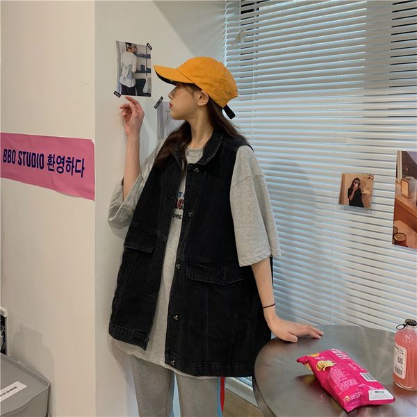 luxury brand coats black denim vest 2021 new spring and autumn large vest coat women's loose korean sleeveless
luxury brand coats black denim vest 2021 new spring and autumn large vest coat women's loose korean sleeveless
