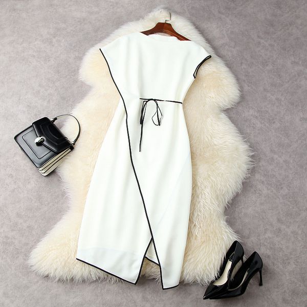 casual dresses european and american women's clothing summer sleeveless irregularly split fashionable slim dress in solid color 5vts, Black;gray
casual dresses european and american women's clothing summer sleeveless irregularly split fashionable slim dress in solid color 5vts, Black;gray