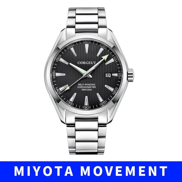 wristwatches 41mm corgeut mens automatic mechanical watch miyota 8215 date sapphire glass luminous stainless steel wristwatch men, Slivery;brown
wristwatches 41mm corgeut mens automatic mechanical watch miyota 8215 date sapphire glass luminous stainless steel wristwatch men, Slivery;brown