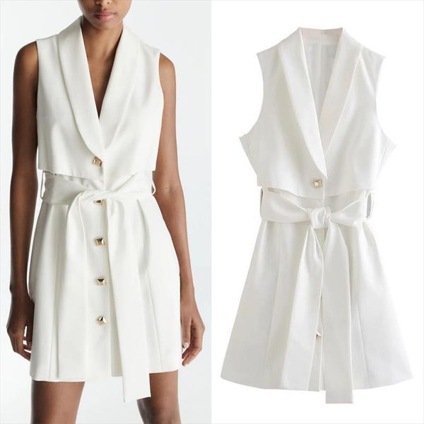 za white summer sleeveless waistcoat womens dresses short fashion belt mini elegant office ladies, Black;gray
za white summer sleeveless waistcoat womens dresses short fashion belt mini elegant office ladies, Black;gray