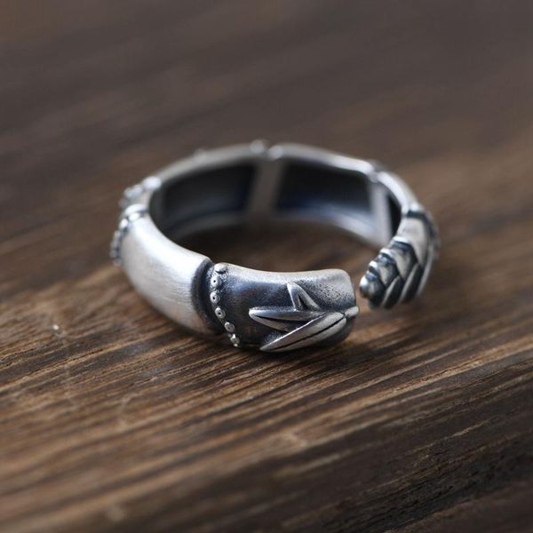 silver ring matte bamboo 100% original pure s925 sterling rings for women jewelry open adjustable size cluster, Golden;silver
silver ring matte bamboo 100% original pure s925 sterling rings for women jewelry open adjustable size cluster, Golden;silver