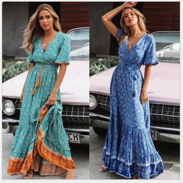 women's sweaters 2021 summer elegant ladies dress short sleeve v-neck high waist flower print long, White;black
women's sweaters 2021 summer elegant ladies dress short sleeve v-neck high waist flower print long, White;black