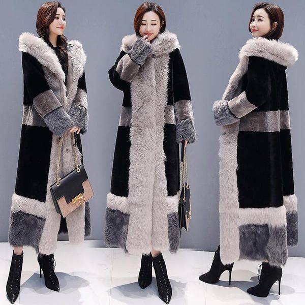 women's fur & faux long coat women winter fashion thick warm hooded stitching color black
women's fur & faux long coat women winter fashion thick warm hooded stitching color black
