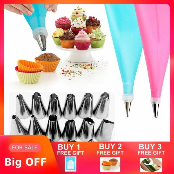 baking & pastry tools 18pcs/set cake decorating cream nozzles with confectionery bag stainless steel icing piping tip sets for
baking & pastry tools 18pcs/set cake decorating cream nozzles with confectionery bag stainless steel icing piping tip sets for