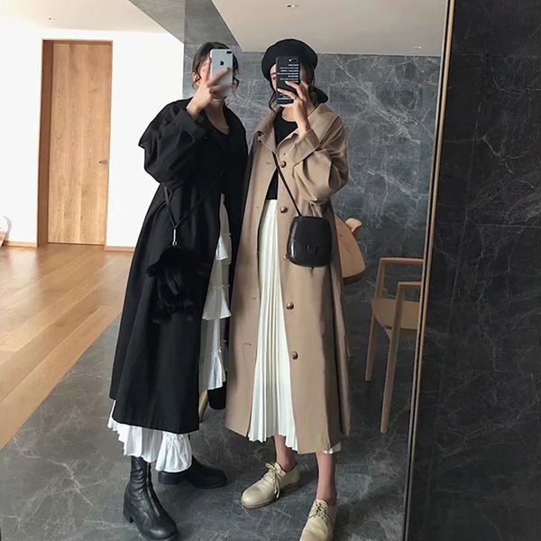 women's trench coats xikom autumn solid women with single hood breasted streetwear vintage female jacket oversize long trench coat 0b85, Tan;black
women's trench coats xikom autumn solid women with single hood breasted streetwear vintage female jacket oversize long trench coat 0b85, Tan;black