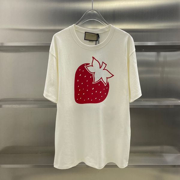 21fw high end classic strawberry letter printed tee summer fashion casual simple solid beige short sleeve breathable men women couples stree, White;black
21fw high end classic strawberry letter printed tee summer fashion casual simple solid beige short sleeve breathable men women couples stree, White;black