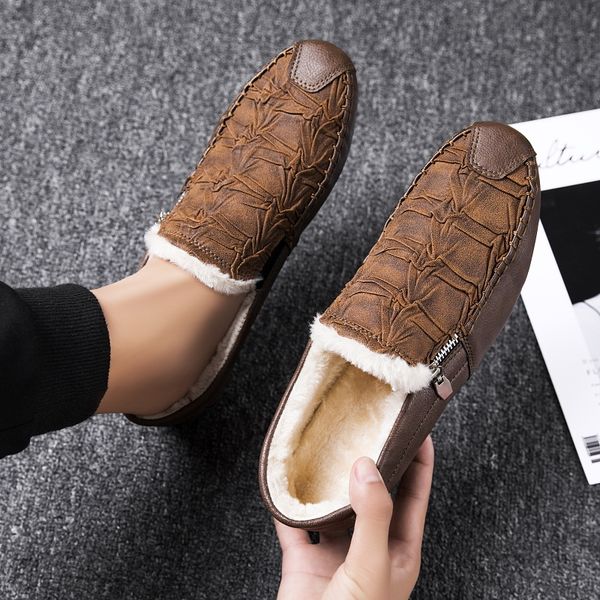 2022 new autumn winter warm plush men casual slip on loafer shoes male dress driving footwear comfortable men spring flats, Black
2022 new autumn winter warm plush men casual slip on loafer shoes male dress driving footwear comfortable men spring flats, Black