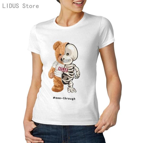 summer personality trend quick-drying fashion creative bear pattern printing pure and fresh lady's short sleeve t-shirt tee women', White
summer personality trend quick-drying fashion creative bear pattern printing pure and fresh lady's short sleeve t-shirt tee women', White