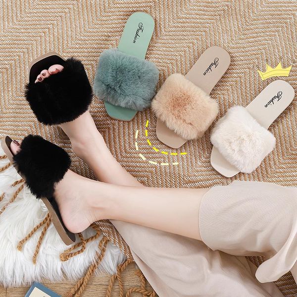 autumn & winter korean-style style fur slipper female fashion outer wear versatile students anti-slip warm soft slippers, Black
autumn & winter korean-style style fur slipper female fashion outer wear versatile students anti-slip warm soft slippers, Black