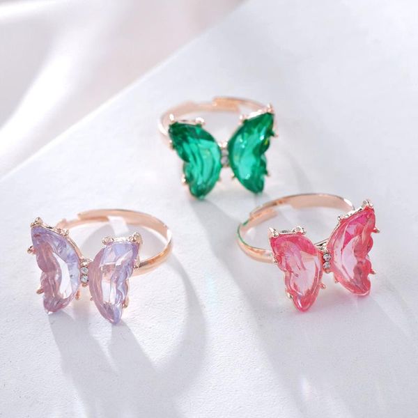 cluster rings design fashion jewelry opening high-grade copper inlaid zircon butterfly ring luxury shiny cocktail party for women, Golden;silver
cluster rings design fashion jewelry opening high-grade copper inlaid zircon butterfly ring luxury shiny cocktail party for women, Golden;silver