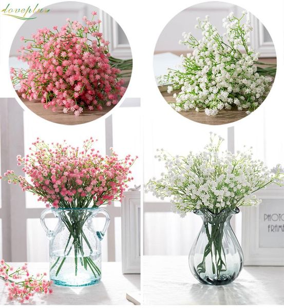 decorative flowers & wreaths 80 mini heads 1pc diy artificial baby's breath flower gypsophila fake pu bouquet for wedding home party de 
decorative flowers & wreaths 80 mini heads 1pc diy artificial baby's breath flower gypsophila fake pu bouquet for wedding home party de