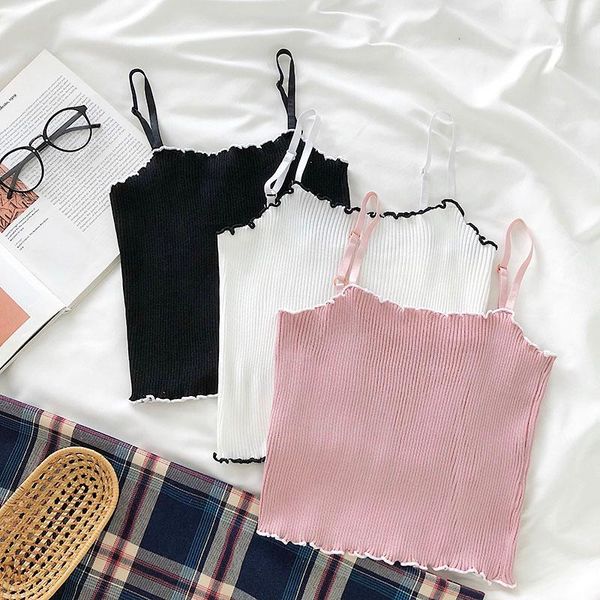 women crop spaghetti camis for ruffles hem v-enck strecthy tank 2021 summer women's tanks &, White
women crop spaghetti camis for ruffles hem v-enck strecthy tank 2021 summer women's tanks &, White