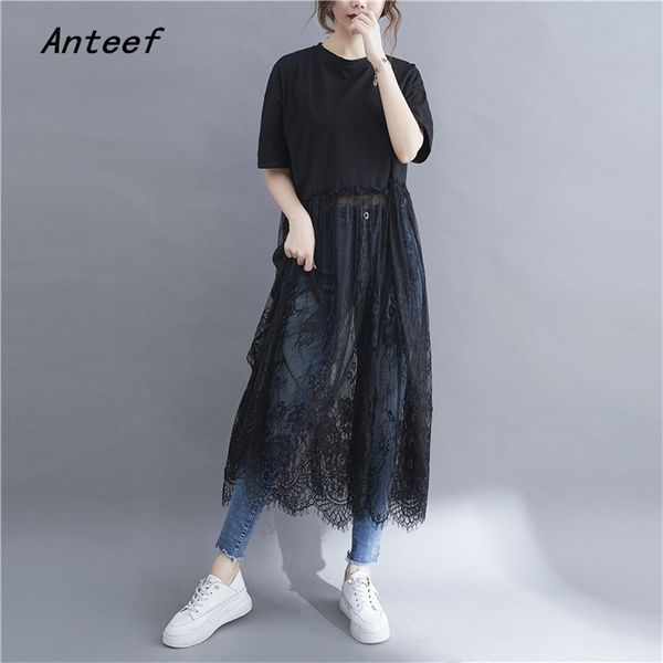 short sleeve plus size cotton mesh vintage floral dresses for women casual loose long woman summer dress elegant clothes 210517, Black;gray
short sleeve plus size cotton mesh vintage floral dresses for women casual loose long woman summer dress elegant clothes 210517, Black;gray