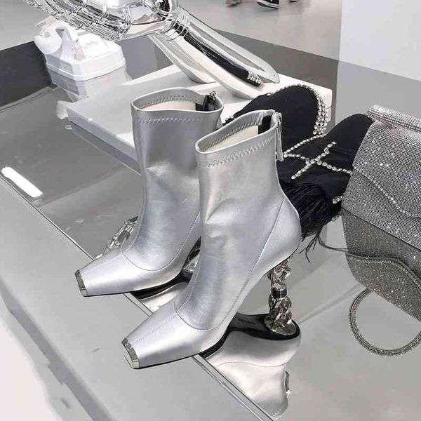 elegant temperament boots autumn and winter fashion temperament casual square head back zipper elastic special-shaped heel woman high heels, Black
elegant temperament boots autumn and winter fashion temperament casual square head back zipper elastic special-shaped heel woman high heels, Black